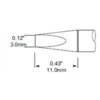 METCAL   SFP-CH30鑿型烙鐵頭